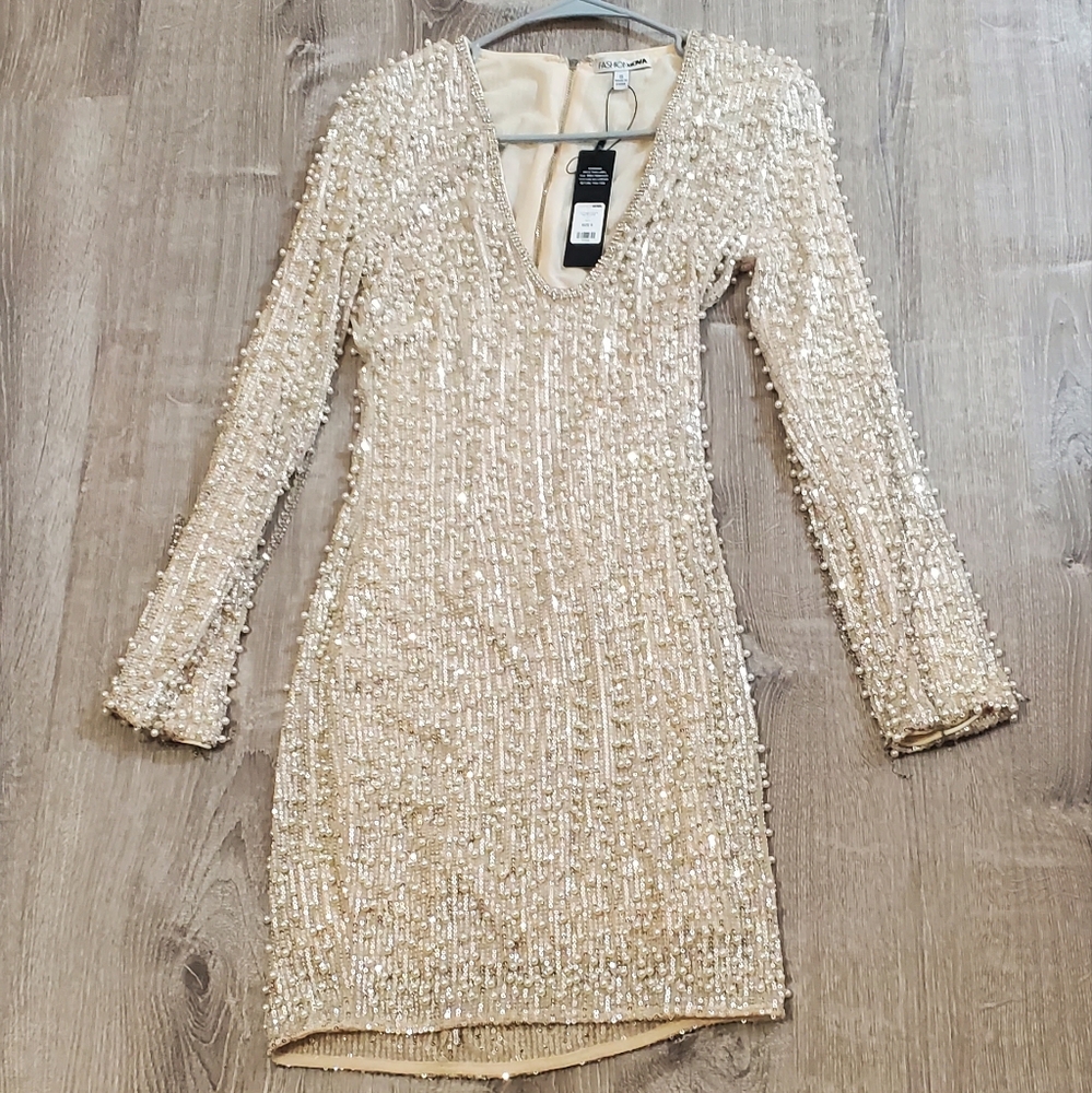 Fashion Nova beaded and sequin dress